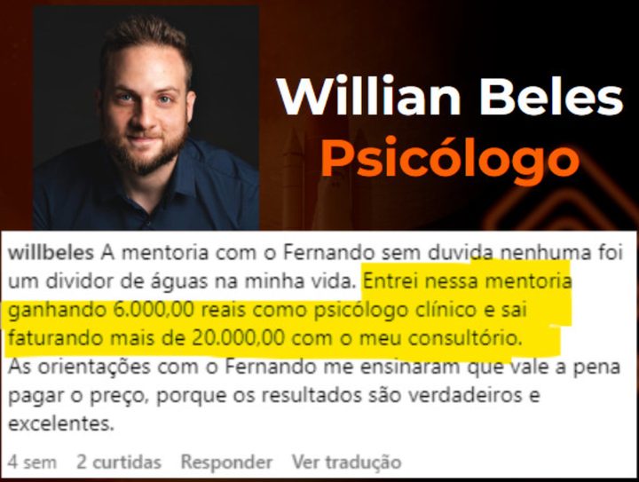 Depoimento de Willian Beles, psicólogo